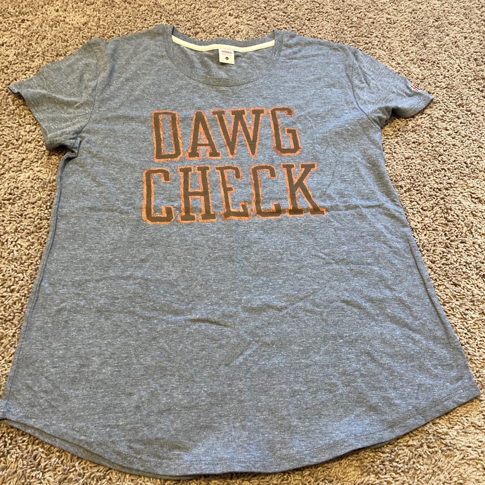 HOMAGE Gray Tee with Orange Print